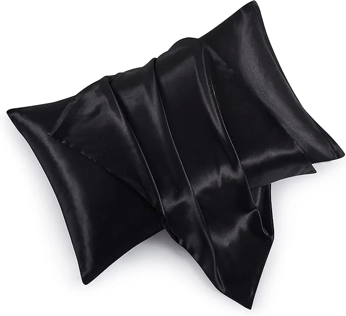 Advanced Satin Pillowcases with Zipper （20×30） Queen Size Pillowcases Set of 2 Powerful