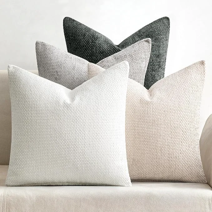 Fast MIULEE Pack of 4 Couch Throw Pillow Covers 18×18 Inch Gray Soft Decorative Effective