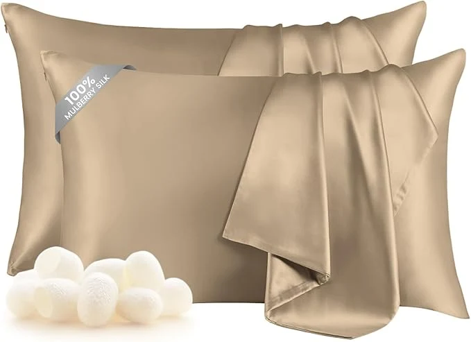 High-End THXSILK Set of 2 Mulberry Silk Pillowcase Optimized