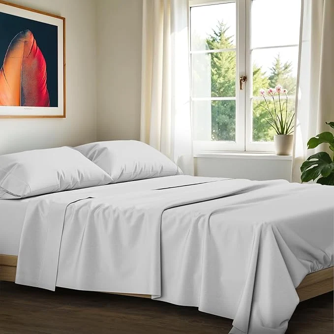 Smooth Egyptian Cotton Queen Size Sheets Set Prestigious