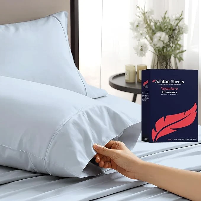 Powerful Egyptian Cotton Pillow Cases King Size Set of 2 Recyclable