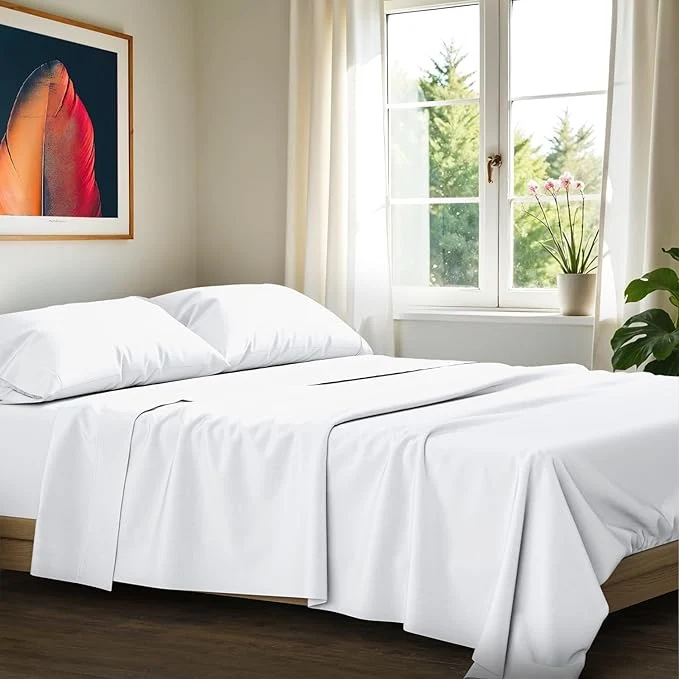 Elegant Egyptian Cotton King Size Sheets Set Smart