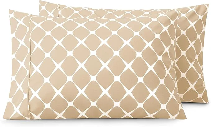 Contemporary Elegant Comfort Luxury Ultra-Soft 2-Piece Pillowcase Set Durable