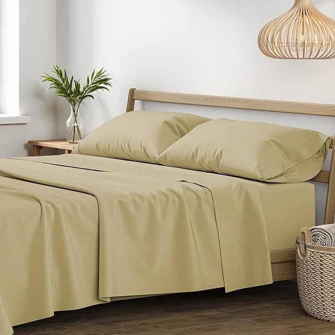 High-Quality XOOX Linen Egyptian Cotton Sheets King Size Traditional