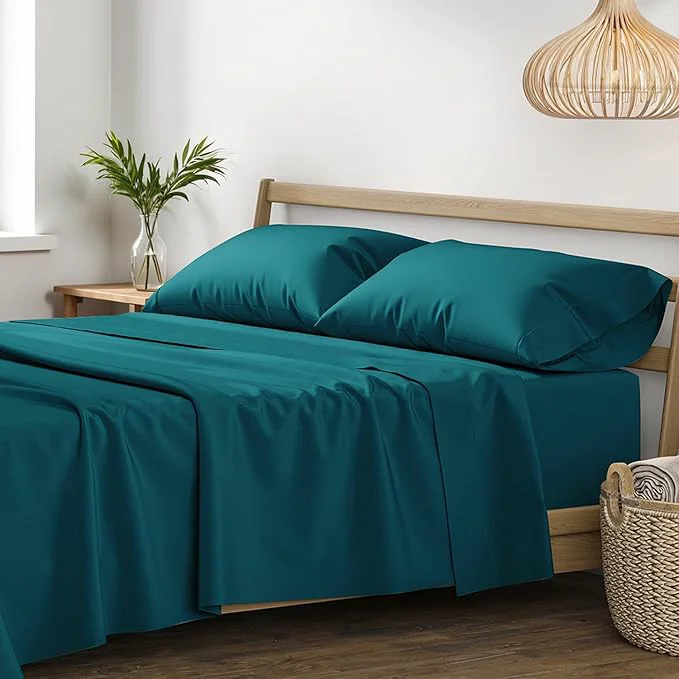 Effective XOOX Linen Egyptian Cotton Sheets California King Size Detailed