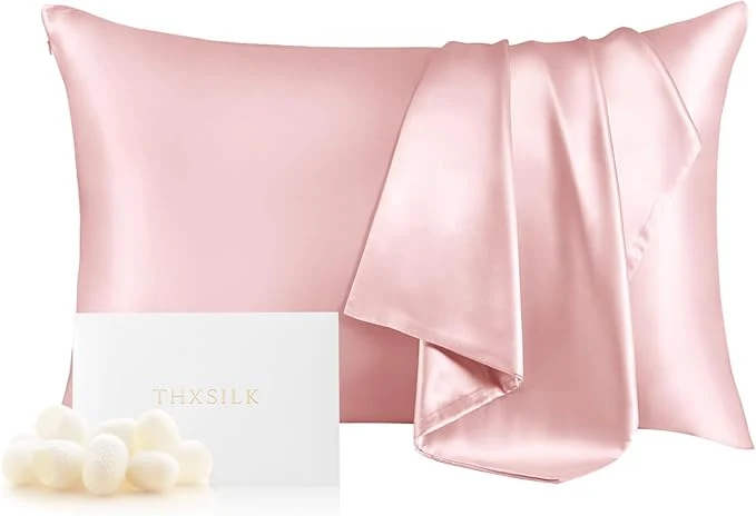 Soft THXSILK Mulberry Silk Pillowcase Hypoallergenic Zipper Pillow Case Responsible