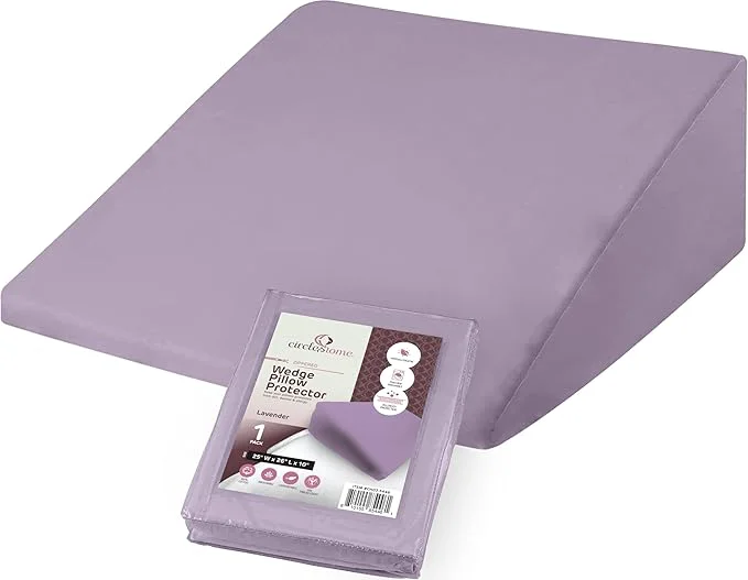 Stylish CirclesHome Wedge Pillow Cover Cotton Zippered Wedge Pillow Case Protector Fashionable