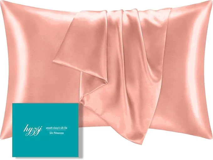 Pure Mulberry Silk Pillowcase for Hair and Skin Standard Size 20 X 26 Long-Lasting