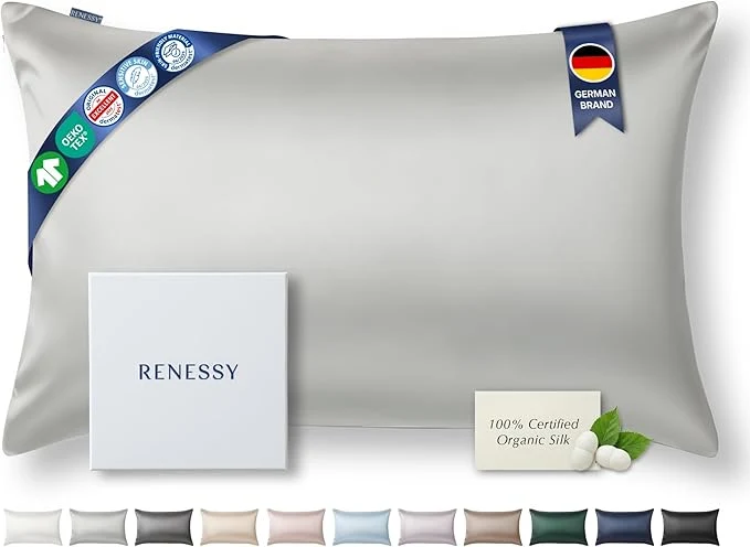 Genuine Premium Silk Pillowcase Organic Mulberry Silk 22 Momme Grade 6A Modern