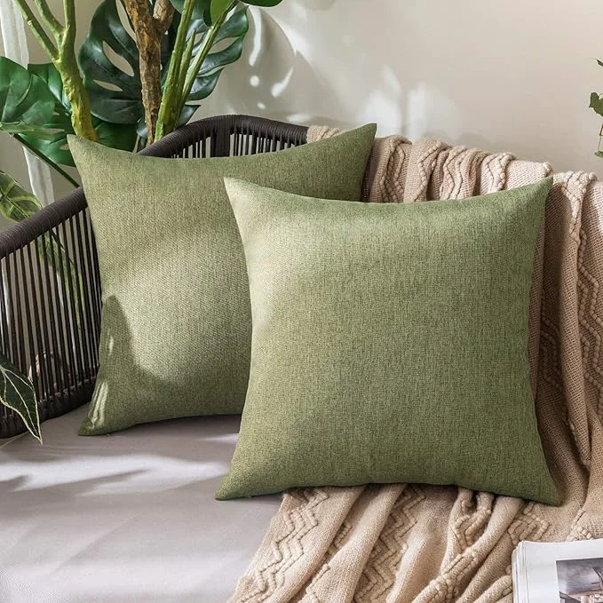 Smooth MIULEE Pack of 2 Decorative Outdoor Solid Waterproof Throw Pillow Covers Euro Casual