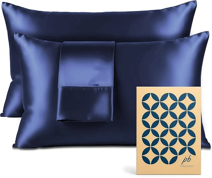 Enhanced Pure Bedding Satin Pillowcase 2 Pack Elite