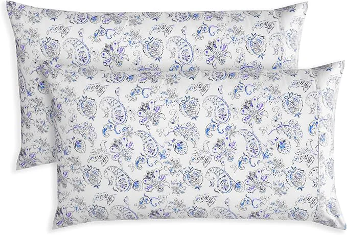 Outstanding Elegant Comfort Paisley Pattern Pillowcase 1500 Premium Hotel Quality Clean