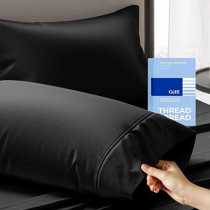 Detailed Thread Spread Cotton Pillow Cases Queen Size Set of 2 Prestigious