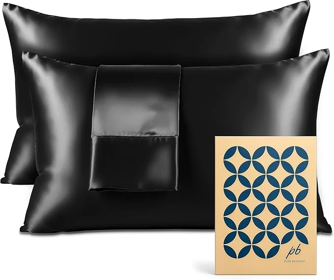 Traditional Pure Bedding Satin Pillowcase 2 Pack Environmentally Friendly