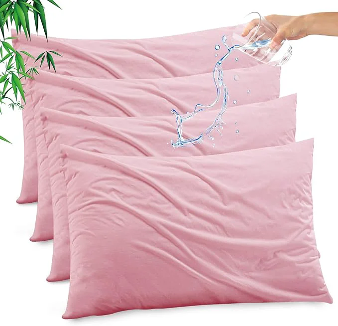 Easy-to-Use Gogreen Bamboo Rayon Waterproof Pillow Protector Breathable Pillow Cover Detailed