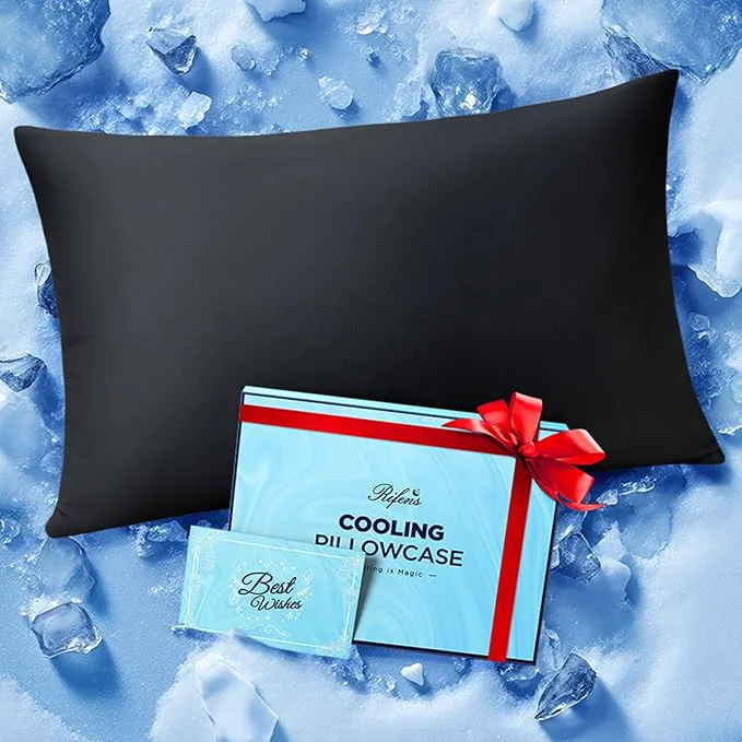 Optimized Ice Cooling Pillowcase for Hot Sleepers – Instantly Cool Stays Cold All Night Refined