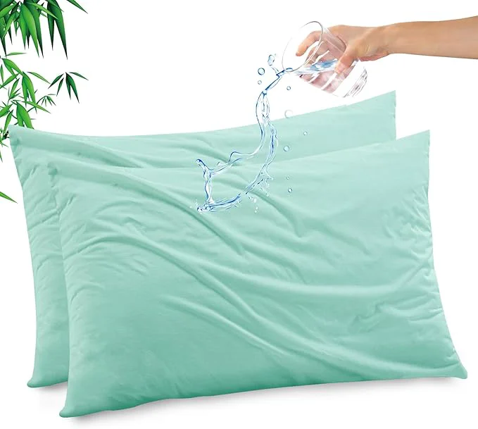 World-Class Gogreen Bamboo Rayon Waterproof Pillow Protector Breathable Pillow Cover Soft