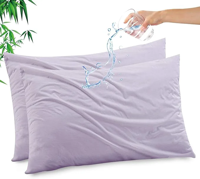 Fast Gogreen Bamboo Rayon Waterproof Pillow Protector Breathable Pillow Cover Pure