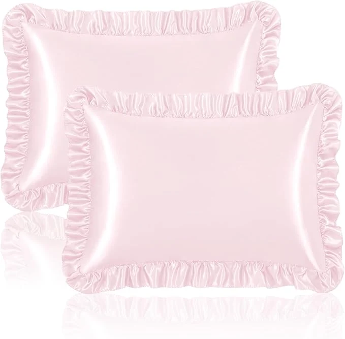 Unique Homiest Ruffle Satin Pillowcase Smooth