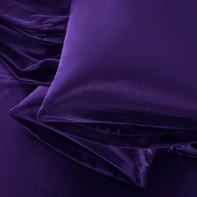 Crafted Aormenzy Satin Pillow Cases for Women King Size Set of 2 Fade Resistant Verified