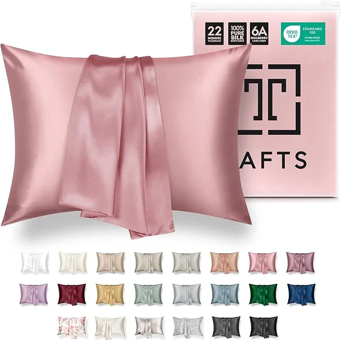 Sophisticated TAFTS 22mm Pure Mulberry 6A Silk Pillowcase Relaxed