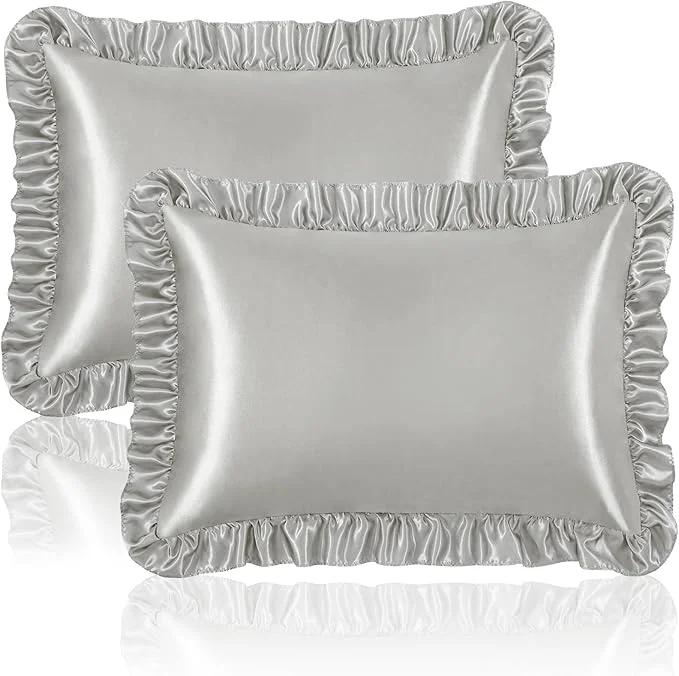 Organic Homiest Ruffle Satin Pillowcase Healthy
