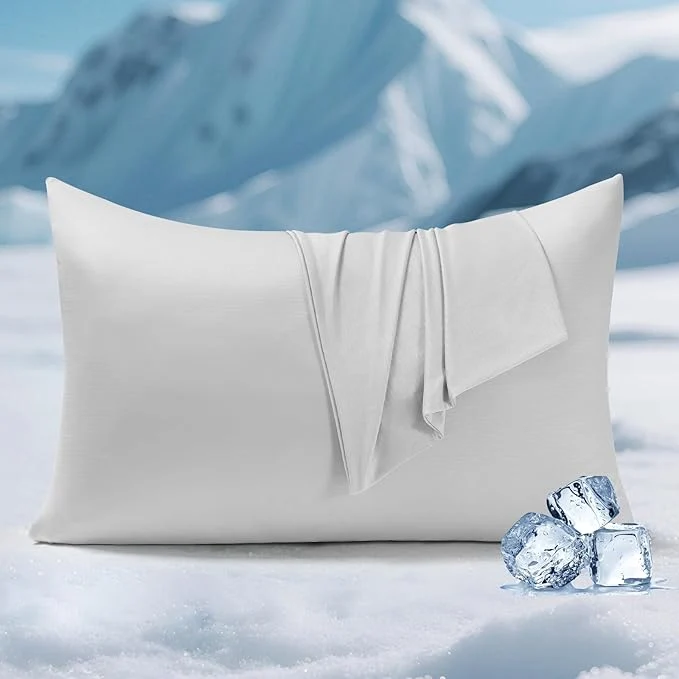 High-Grade Elegear Cooling Pillow Cases for Hot Sleepers Clean Fabric Silver Infused Lightweight