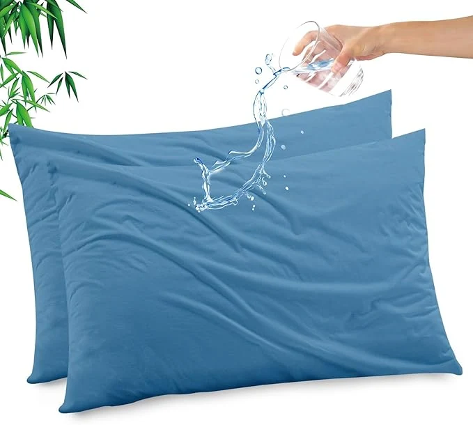 Healthy Gogreen Bamboo Rayon Waterproof Pillow Protector Breathable Pillow Cover Pure