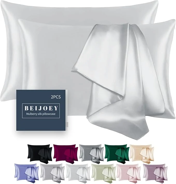 Reusable Mulberry Silk Pillowcase 2 Pack High-End
