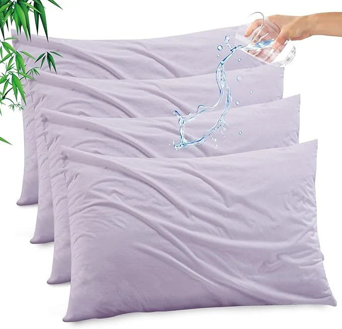 Organic Gogreen Bamboo Rayon Waterproof Pillow Protector Breathable Pillow Cover Sustainable