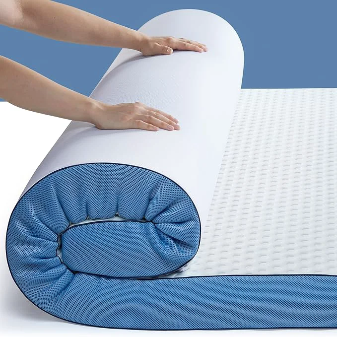 Sustainable PERLECARE 4 Inch Firm Mattress Topper Queen Cooling Gel-Infused Bamboo High-Grade