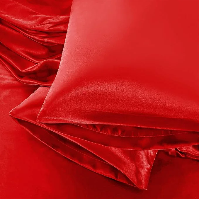 Trendy Aormenzy Satin Pillow Cases for Women Queen Size Set of 2 Fade Resistant Exclusive