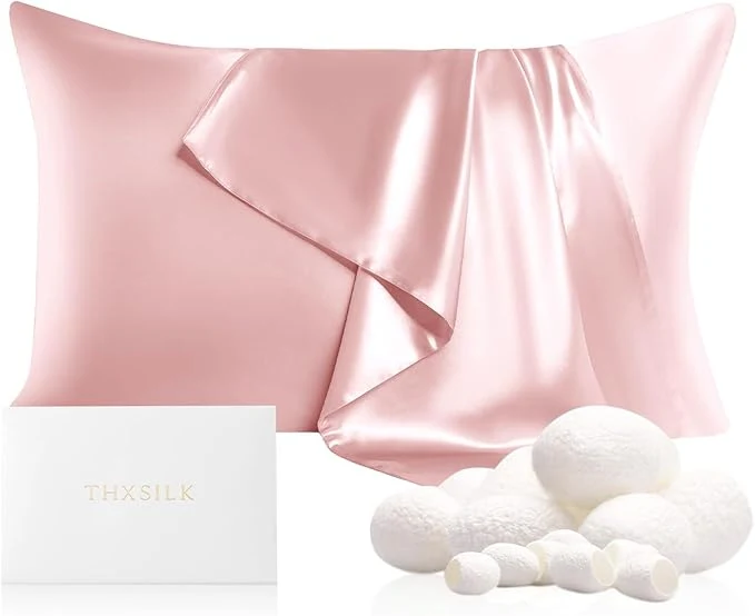 Smart THXSILK Silk Pillowcase for Hair and Skin 22 Momme Mulberry Silk Grade Exclusive