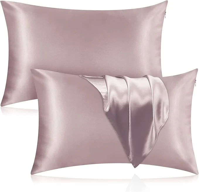 Casual Silk Pillowcase for Hair and Skin 2 Pack Mulberry Silk Pillowcase 25 Momme Environmentally Friendly