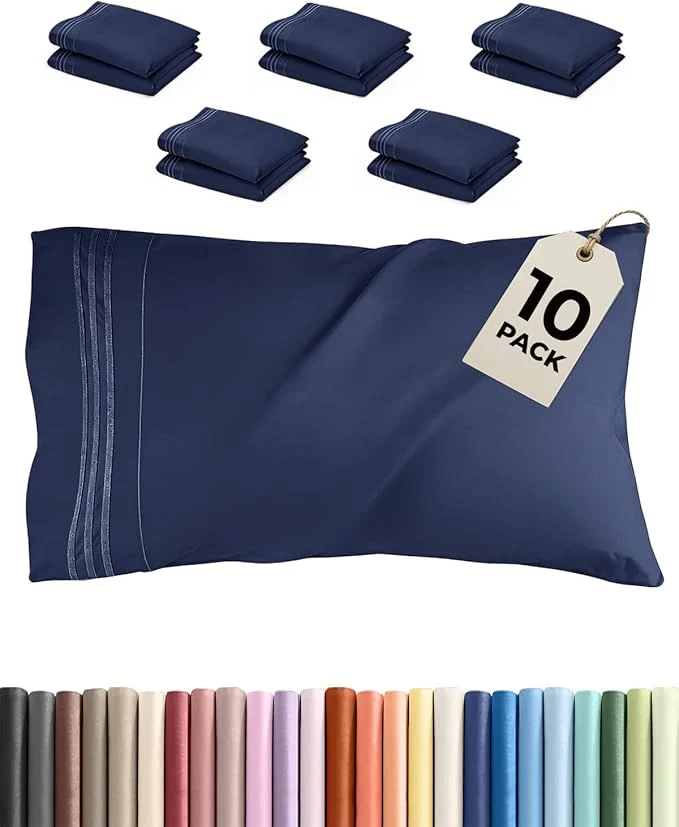 Reusable King Pillow Cases Set of 10 Selected