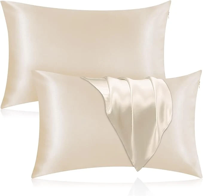 Fast Silk Pillowcase for Hair and Skin 2 Pack Mulberry Silk Pillowcase 25 Momme Breathable