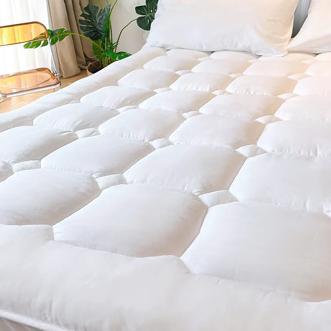 Green UNILIBRA Twin Size Mattress Pad Cooling Rayon from Bamboo Quilted Fitted Functional
