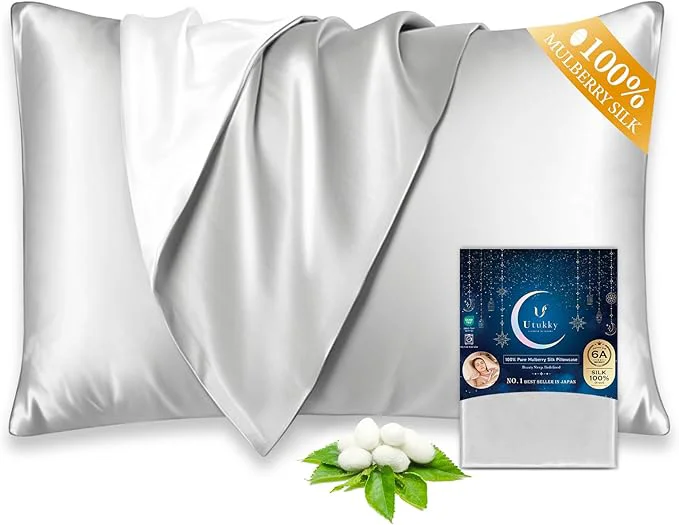 Easy-to-Use Utukky Mulberry Silk Pillowcase 22 Momme Safe