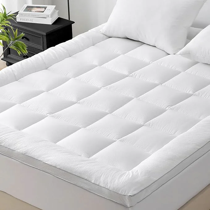 Traditional UNILIBRA Cal King Size Mattress Pad Pillow Top Mattress Cover Padded Dependable