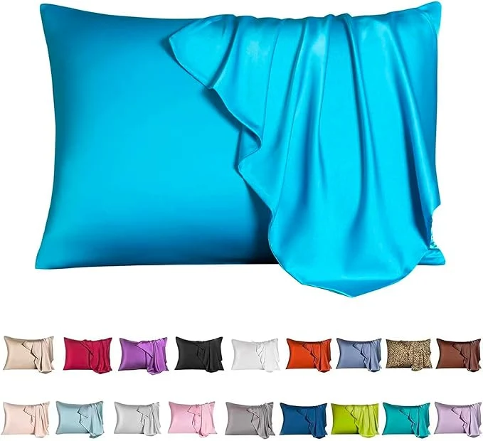Flexible Mulberry Silk Pillowcase for Hair and Skin Standard Size Cooling Silk Pillow Clean