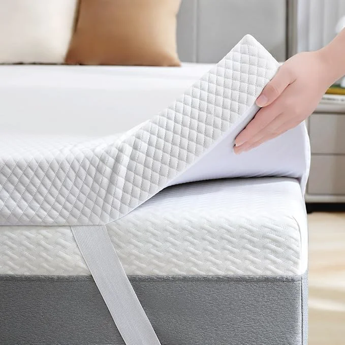 Safe SINWEEK 3 Inch Gel Memory Foam Mattress Topper Queen Size Ventilated High Enhanced