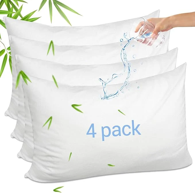 Elegant Gogreen Bamboo Rayon Waterproof Pillow Protector Breathable Case Cover Soft