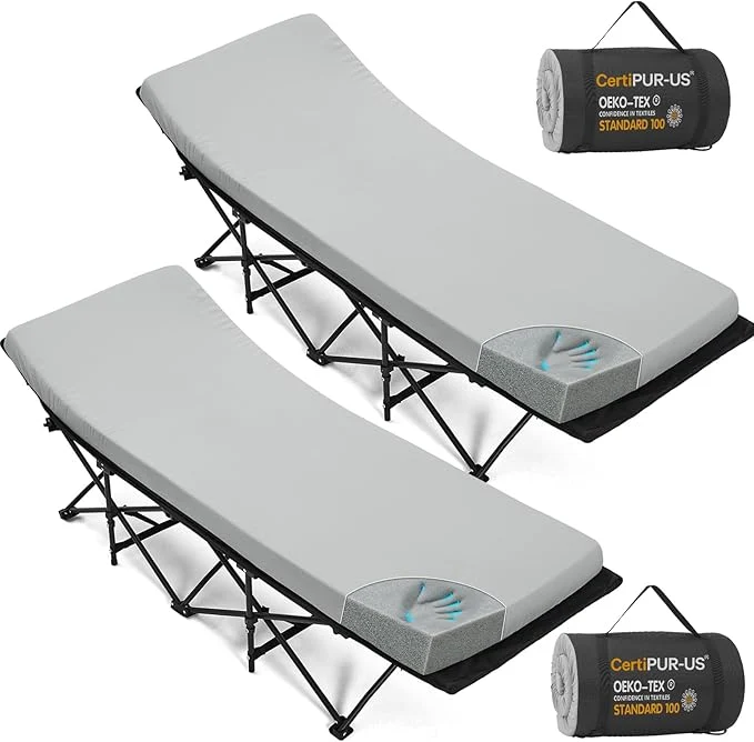 Selected CYMULA Camping Cot Mattress 2in Memory Foam Sleeping Pad Soft Warm Non-Slip Prestigious