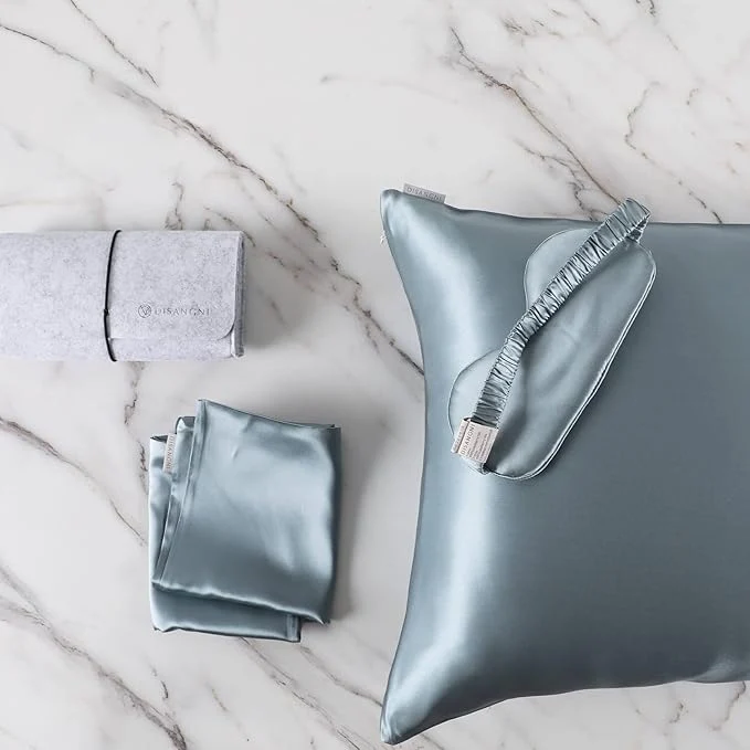 Convenient DISANGNI Silk Indulgence Set Premium 22 Momme Mulberry Silk Pillowcase Eye High-Performance