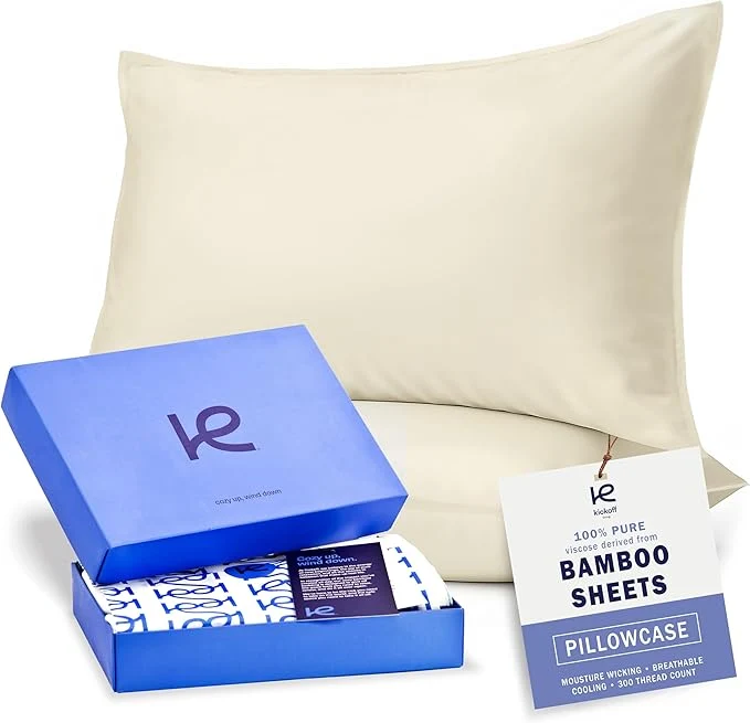Traditional Kickoff Viscose Bamboo Pillowcase Organic Hidden Zippered Viscose Bamboo Enhanced