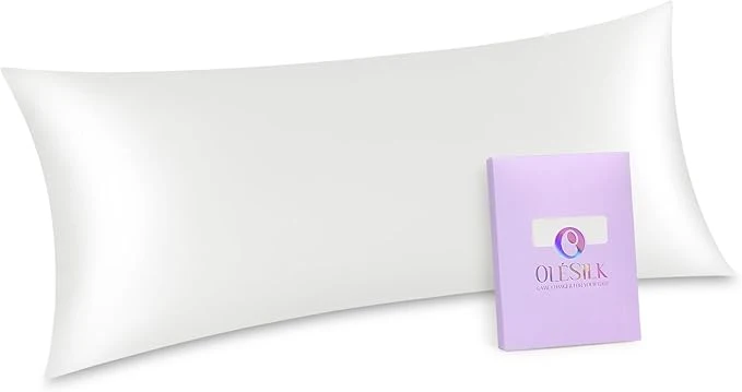 Artisan OLESILK Silk Body Pillowcase 20×54 Zippered Mulberry Silk Crafted