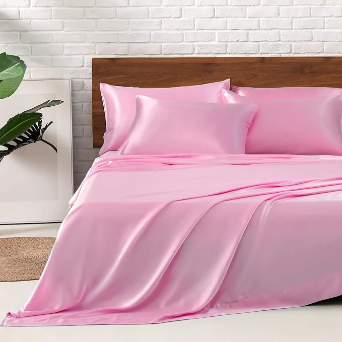 High-Quality MR HM Satin Bed Sheets King Size Sheets Set Exceptional