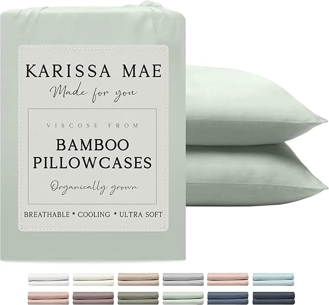 Smooth Karissa Mae Cooling Bamboo Viscose King Size Pillowcase Set FSC Original