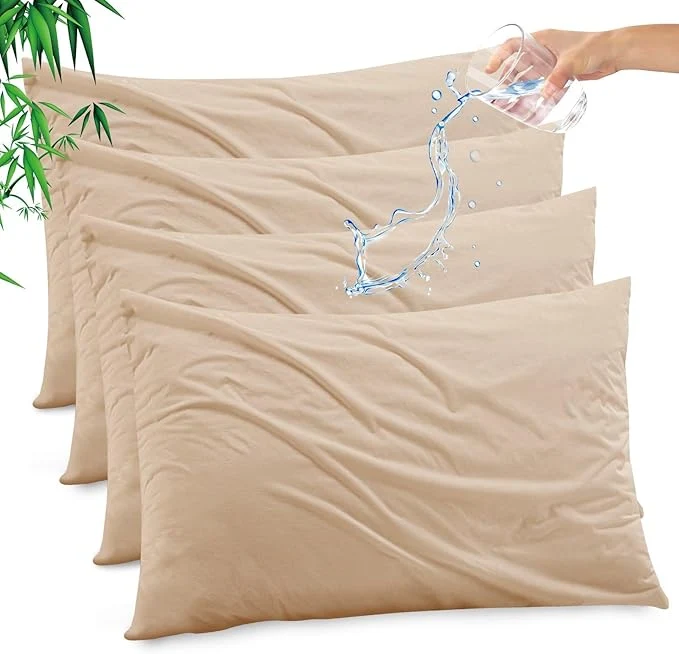 Green Gogreen Bamboo Rayon Waterproof Pillow Protector Breathable Pillow Cover Selected