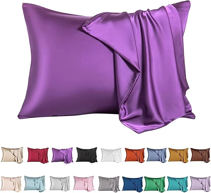 Authentic Mulberry Silk Pillowcase for Hair and Skin Queen Size Cooling Silk Pillow Case Relaxed